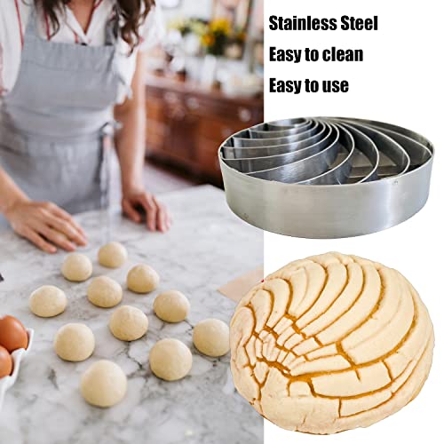 Concha Cutter Mexican Bread Mold Made Of Stainless Steel 4.1 Inch, Concha Stamp Two Sided Mold For Pan Dulce Mexicano Cortadora De Pan, Bread Shape Cutter Concha Pillow