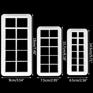 Mity Rain Square Cookie Cutter - Geometric Multicutter-Square Cake Fondant Cutter - 3 Size,Square Biscuit Cutters,Novel Creative Cake Decorating