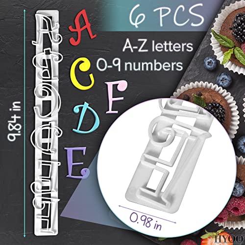 Alphabet Stamps Cake Decorating Set - Number Cookie Cutters Alphabet Fondant Cake Decorating White Letter Stamps for Kids - Decorating Paste and Fondant Stamps DIY Stencil Cutter Mold Letters Stamps