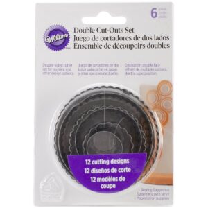 wilton 6-piece nesting fondant double sided cut out cutters, round