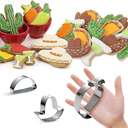 Cinco de Mayo/Mexican Fiesta Pinata Cookie Cutters Stainless Steel Cake Tool DIY Pastry Decorating (9pcs)