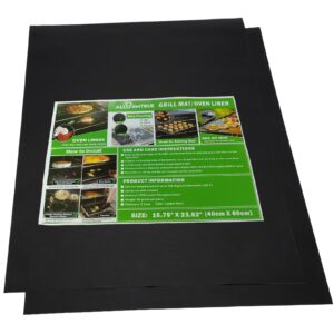 alldrmtrue oven liner, oven liners for bottom of electric oven, oven mat, 15.75" x 23.62", easy to clean nonstick reusable, 2 pack
