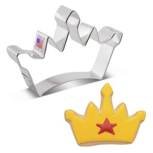 princess crown cookie cutter 5" made in usa by ann clark