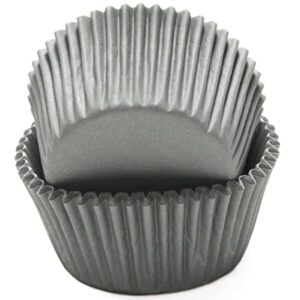 chef craft classic cupcake liners, 50 count, gray