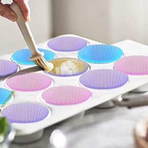 GREENRAIN Reusable Silicone Baking Cups, Muffin Baking Cups, Cup Cake Liners - 6 Shapes Pack of 24