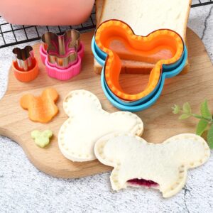 Sandwich Cutter and Sealer Set Cookie Cutters Vegetable Fruit Cutter Sandwich Cutter Cookie Stamps Mold Baking Supplement