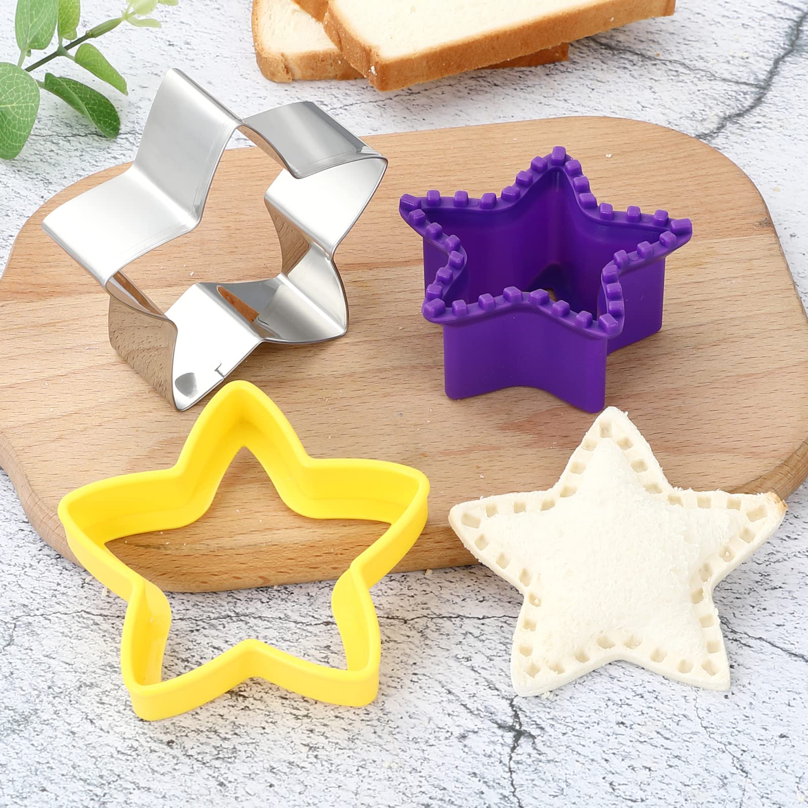 Sandwich Cutter and Sealer Set Cookie Cutters Vegetable Fruit Cutter Sandwich Cutter Cookie Stamps Mold Baking Supplement