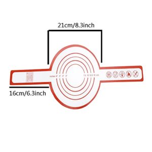 Aesackir Silicone Baking Mat for Dutch Oven Bread Baking,Reusable Mat,Long Handles Sling Transferable Dough,Environmentally Friendly Alternative to Parchment,Baking Tools, 52.5*21.5cm (B-B064)