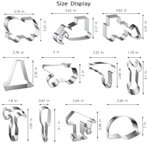 11PCS Construction Cookie Cutters Set, Excavator, Bulldozer, Dump Truck, Crane, Hammer, Wrench, Drill, Safety Helmet Construction Tools Cutters Molds Set for Construction Themed Party