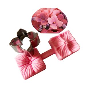 sugar craft tools rohydrangea flower fondant and gum paste petal veiner & cutter cake decorating moulds fondant sugarcraft mould