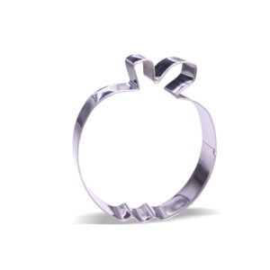 4.25 inch apple cookie cutter - stainless steel