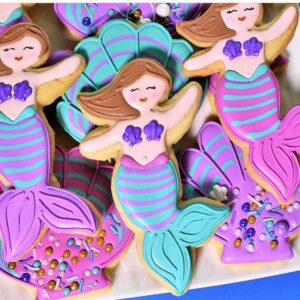 Mermaid Cookie Cutters 5-Pc. Set Made in the USA by Ann Clark, Mermaid, Mermaid Tail, Starfish, Seahorse, Seashell