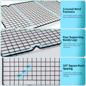 MoTrust Non-Stick Steel Baking Rack & Cooling Rack, for Cookies,Cakes, Breads and More (Heavy Duty,Oven Safe)-9.84"x15.9"-1 Piece