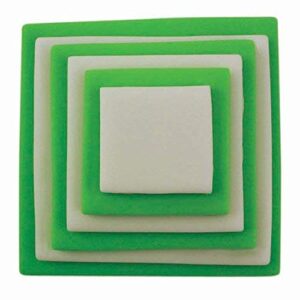 PME Square Cookie, Set of 6 Cutters, for Cake Decorating