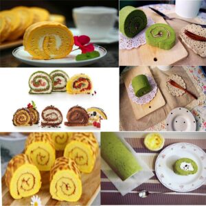 YUANAIYI Swiss Roll Cake Mat - Flexible Multipurpose Silicone sheet Nonstick jelly roll pan Baking Tray Pastry Mat Pizza Cookies Mold（set of 2）