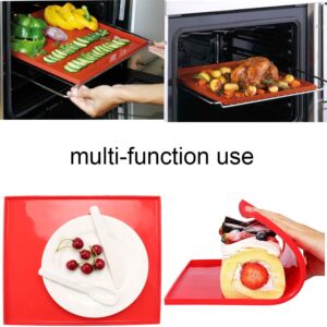 YUANAIYI Swiss Roll Cake Mat - Flexible Multipurpose Silicone sheet Nonstick jelly roll pan Baking Tray Pastry Mat Pizza Cookies Mold（set of 2）