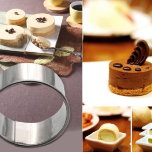 Homy Feel Round Cookie Biscuit Cutter Set 12 Circle Pastry Donut Doughnut Cutter Set Round Cookie Cutters Circle Baking Metal Ring Molds