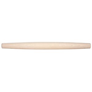 j.k. adams maple wood baking and pastry french rolling pin for pizza, pie, cookie dough roller, and more, 20.5" long x 1.75" diameter (coop-fp1)