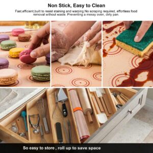 Angadona Macaron Baking Kit Silicone Mat - (22pcs set), 2 Half Sheet Macaron Silicone Mat,12 Piping Tip,2 Piping Bag with 4 Bag Tie,2 coupler, macaroon baking supplies