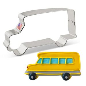 school bus cookie cutter, 4.5" made in usa by ann clark