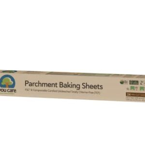 If You Care Parchment Paper Baking Sheets – 12 Pack of 24-Count Precut Liners - Unbleached, Chlorine Free, Greaseproof, Silicone Coated – Standard Size – Fits 12.5” x 16” Pans