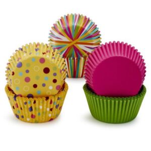 Wilton 150/Pack Baking Cup, Dots/Stripes, Standard,Multicolored