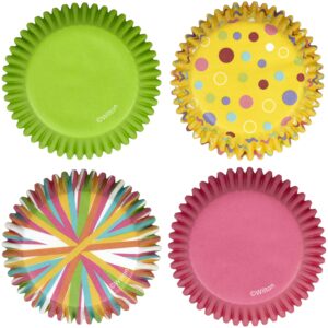 Wilton 150/Pack Baking Cup, Dots/Stripes, Standard,Multicolored
