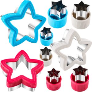 star cookie cutters set sandwich cutters for kids star wars cookie cutter 9 pieces five-pointed star cutter shaped biscuit fondant cake cheese cutter pastry mold christmas gifts (assorted sizes)