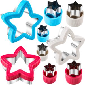 Star Cookie Cutters Set Sandwich Cutters for Kids Star Wars Cookie Cutter 9 pieces Five-Pointed Star Cutter Shaped Biscuit Fondant Cake Cheese Cutter Pastry Mold Christmas Gifts (Assorted Sizes)