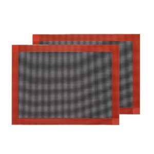 professional silicone bread baking mat non stick oven liner perforated steaming mesh for half sheet size(11-4/5" x 15-3/4")