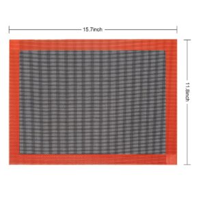 Professional Silicone Bread Baking Mat Non Stick Oven Liner Perforated Steaming Mesh For Half Sheet Size(11-4/5" x 15-3/4")