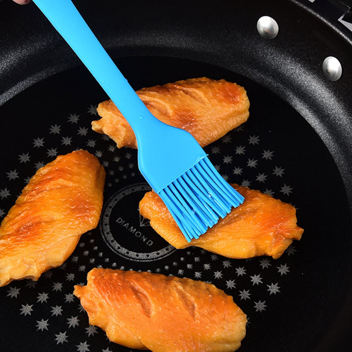 SILCONY 8.4" Silicone Basting Pastry Brush - Perfect for Oil Butter Spread, Marinades, Baste, BBQ, Grill, Cooking - BPA Free, Food Grade Material, Dishwasher Safe (3, 8.4 Inches)