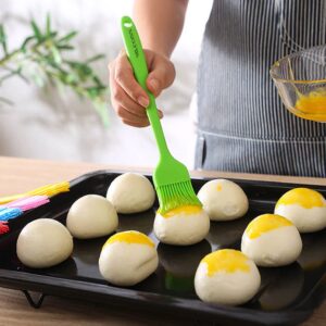 SILCONY 8.4" Silicone Basting Pastry Brush - Perfect for Oil Butter Spread, Marinades, Baste, BBQ, Grill, Cooking - BPA Free, Food Grade Material, Dishwasher Safe (3, 8.4 Inches)