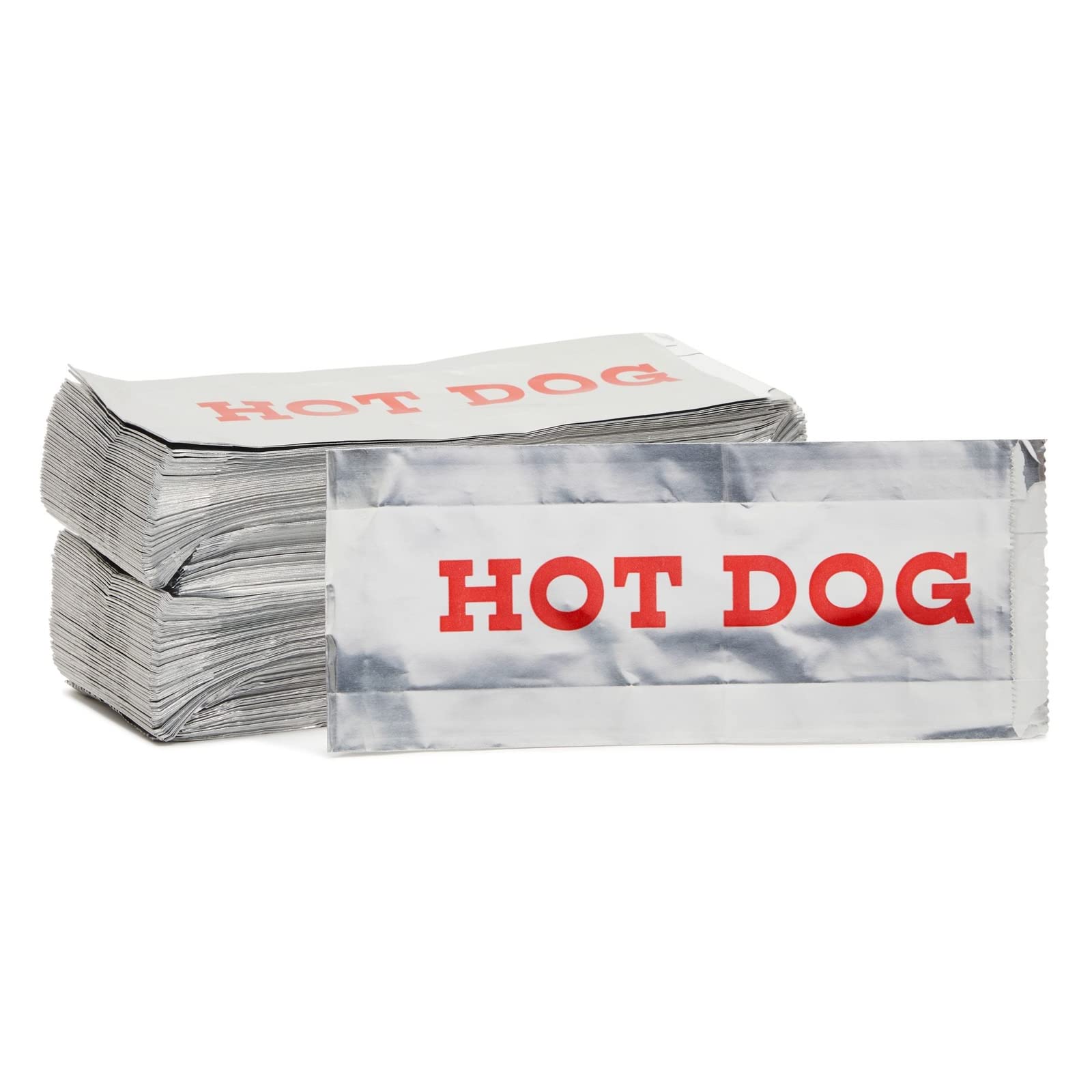 Stockroom Plus 300-Pcs Disposable Foil and Paper Hot Dog Holders and Hamburger Wrappers Combination Pack, Grease-Resistant Food Bags to Keep Food Hot for Party, Event (3 Designs)