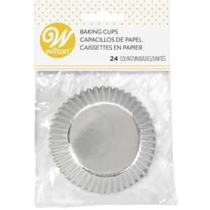 wilton bakecups silver foil 24ct, 2 inches