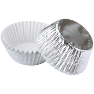 Wilton BAKECUPS SILVER FOIL 24CT, 2 inches