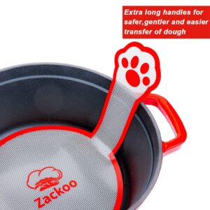 Zackoo Silicone Baking Mat for Dutch Oven Baking - Long Handles Bread Baking Sling Transferable Dough - Easy to Clean -Environmentally Friendly Alternative to Parchment