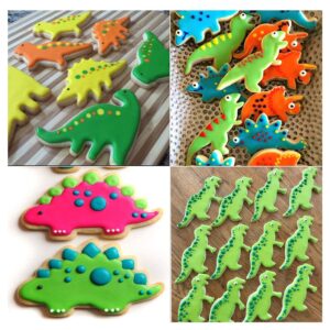 Dinosaur Cookie Cutter Set 10 Piece Dinosaur Footprint,Dinosaur Eggs,Brontosaurus,Camarasaurus,Stegosaurus,Triceratops Dinosaurs Mold for Kids Dinosaur Birthday Party Cakes,Biscuits and Sandwiches.