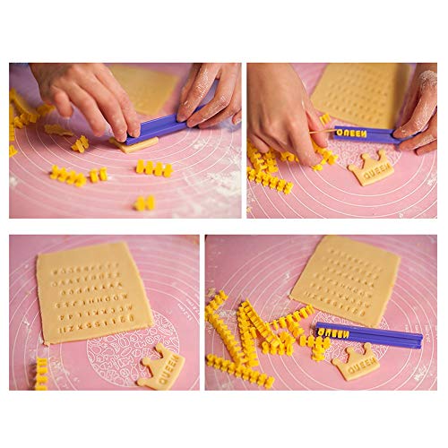 Tool Gadget Cookie Stamps, 2 Pack Number Alphabet Stamps for Cookie, Biscuit, Fondant