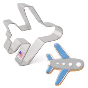 airplane cookie cutter, 4" made in usa by ann clark
