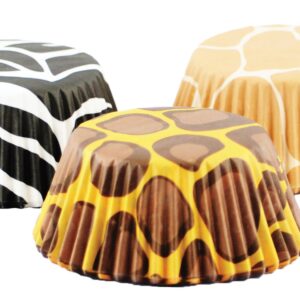 Fox Run Bake Cup Set, 3 x 3 x 1.25 inches, Animal Prints Mixed,6893,75