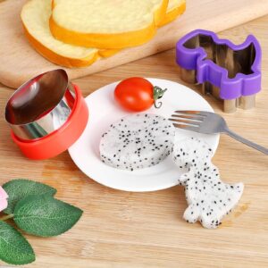 8pcs Dinosaur Cookie cutters set, Stainless Steel Sandwich Cutters Cookie Cutters Vegetable cutters for Kids Baking, Bento Box and Food Decoration Tools for Kitchen