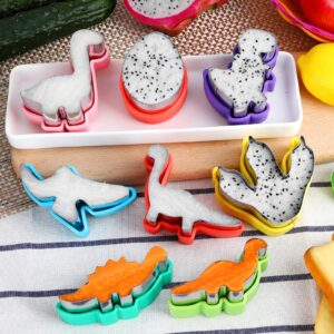 8pcs Dinosaur Cookie cutters set, Stainless Steel Sandwich Cutters Cookie Cutters Vegetable cutters for Kids Baking, Bento Box and Food Decoration Tools for Kitchen