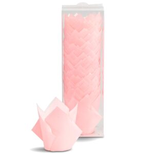 tulip baking cupcake liners: 100 liner count cupcake and muffin wrappers (pink)