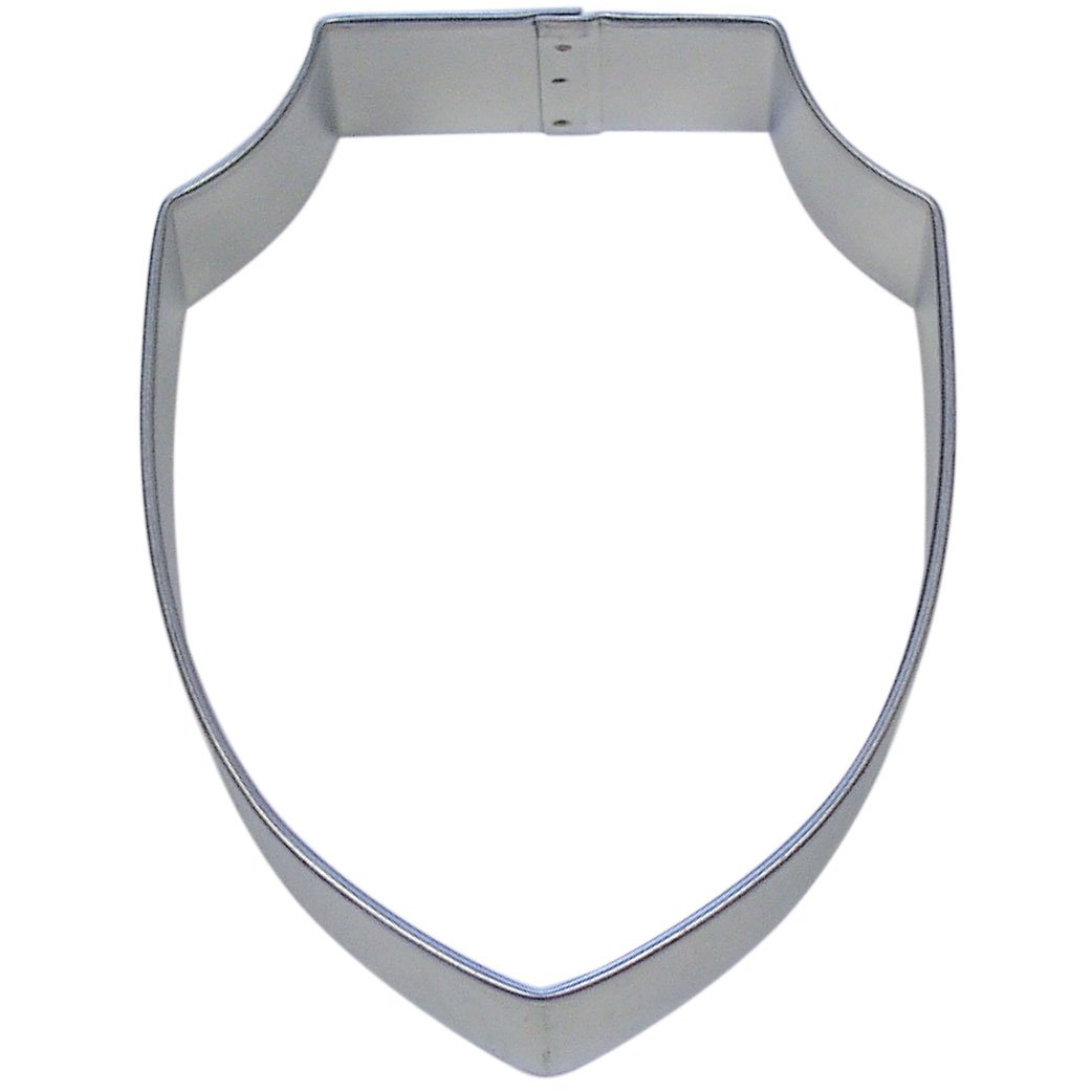 R&M Shield Plaque Cookie Cutter 4 Inch –Tin Plated Steel Cookie Cutters - Shield Plaque Cookie Mold