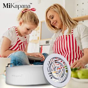 MiKapana Silicone Air fryer Liners Reusable for Air Fryer Basket Sturdy Strong Kitchen Gadgets Air Fryer Accessories Airfryer Liners Silicone Bowl For Air Fryer Oven BPA free (Grey - 8.6")