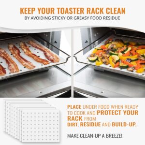 Parchment Paper Sheets for Toaster Oven Air Fryer 9 x 11 Compatible with Gowise, Cuisinart, Black Decker, Emeril Lagasse, Breville + More, Perforated Non-Stick Paper Liners for Cooking on Oven Rack