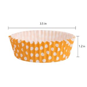 YOUEON 600 Pcs 3.5 In Jumbo Cupcake Liners Greaseproof, 4 Oz Large Paper Baking Cups Non-Stick, Jumbo Muffin Liners for Muffins, Cupcakes, Brownie, Quiche, Mini Snacks, Recyclable, 3 Pattern