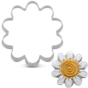 LILIAO Daisy Flower Cookie Cutter - 3.1 x 3.3 inches - Stainless Steel