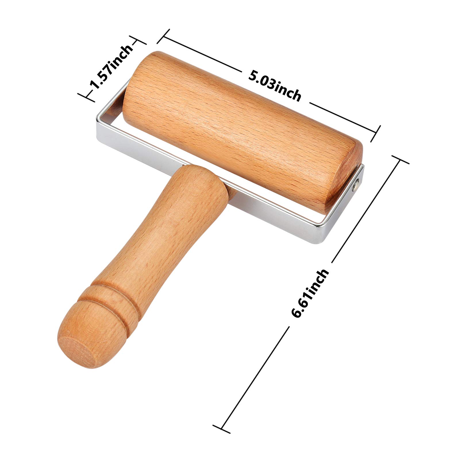 Pizza Roller, 2 Pieces Pizza Dough Roller, Wooden Pasta Rolling Pins Dough Baker Roller Set for Home Kitchen Baking Cooking, Non-Stick Time-Saver Rolling Pin